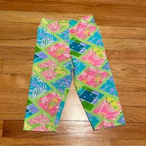 Lilly Pulitzer Little Girl’s Patchwork Leggings. Size 3T Great Condition